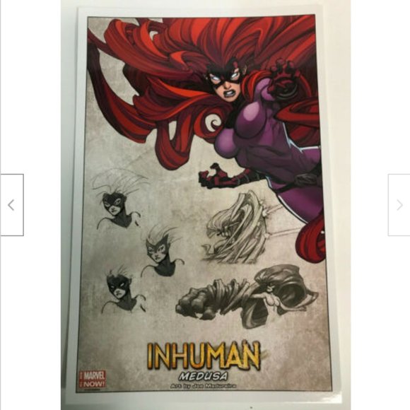 Marvel Inhumans Lithograph Full Set of 5 Reader Medusa Lash Inferno Madureira - Picture 6 of 6